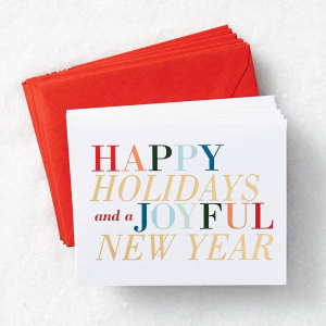 New Years Colorful Holidays Stationery Set