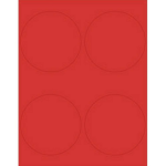 Red 4 Inch Round Printable Labels