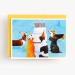 Dog Party Birthday Card
