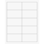 Pure White Printable Business Cards