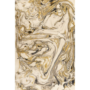 Gold. Black & Cream Marble Handmade Paper