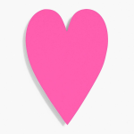 Fuchsia 4 Bar Heart Shaped Cards
