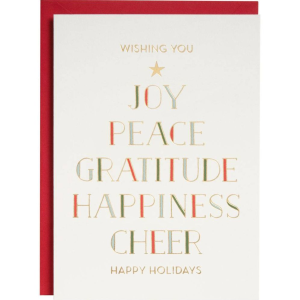 Christmas Typography Tree Stationery Set