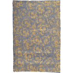 Gold Stripe Floral on Slate Handmade Paper