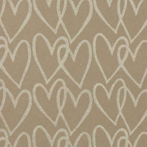 Linked Hearts Iridescent Glitter Wrapping Paper