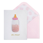 Pink Bottle Baby Card