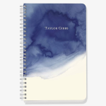 Navy Watercolor Custom Journal