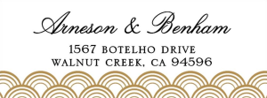 Gold Scallops Return Address Label