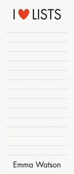 I Heart Lists Personalized List Pads