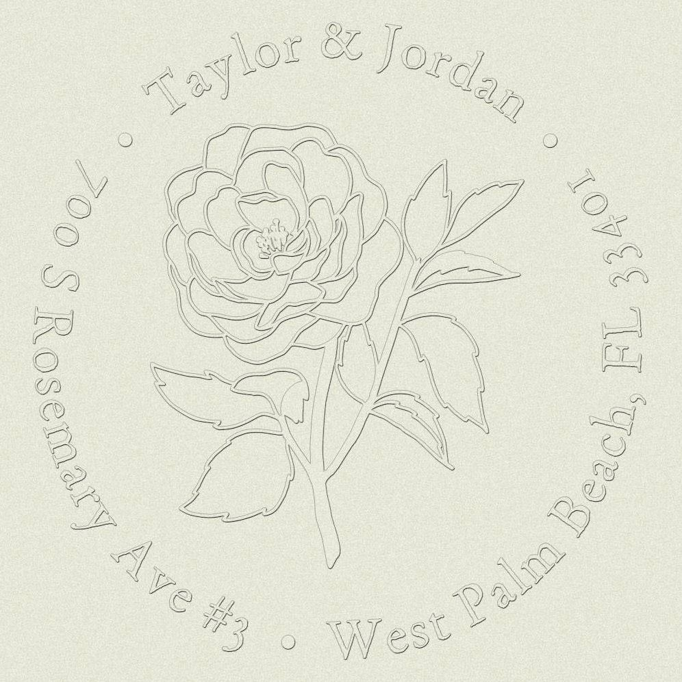 Sketch Rose Custom Embosser