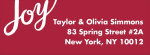 Joy Holiday Return Address Label