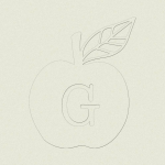 Monogram Apple Custom Embosser Plate