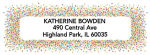Colorful Confetti Return Address Label