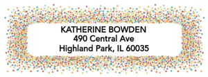 Colorful Confetti Return Address Label