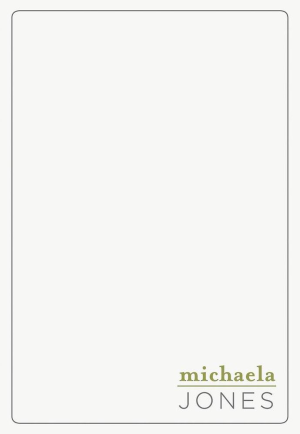 Minimalist Moss Personalized Notepads