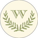 Monogram Laurel Circle Labels