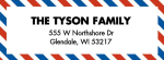 Air Mail Return Address Label