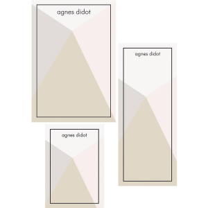 Blush Angles Mixed Personalized Notepads