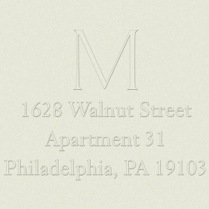 Single Monogram Custom Embosser Plate