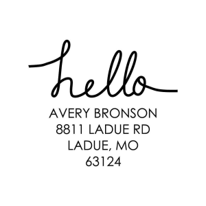Hello Address Custom Stamp
