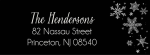 Snowflake Splatter Return Address Label