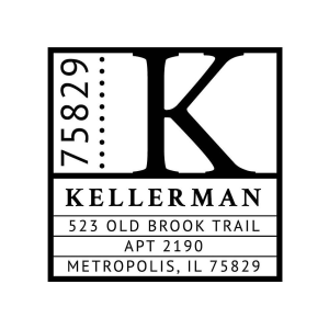 Monogram Square Custom Stamp