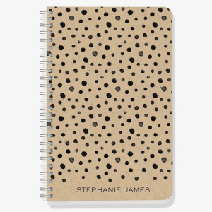 Black Dots on Kraft Custom Journal