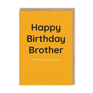 Little Shit Brother Birthday Card