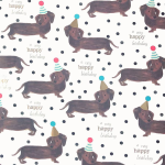 Birthday Dogs Flat Wrap