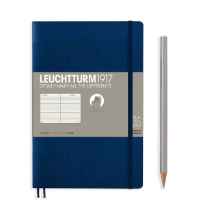 Leuchtturm Navy Ruled Page Softcover Paperback Notebook