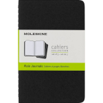 Moleskine Cahier Journal (Set of 3). Pocket. Plain. Black. Soft Cover (3.5 x 5.5): Set of 3 Plain Journals