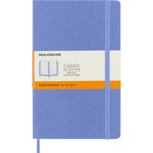 Moleskine Classic Notebook. Large. Ruled. Hydrangea Blue. Soft Cover (5 X 8.25)
