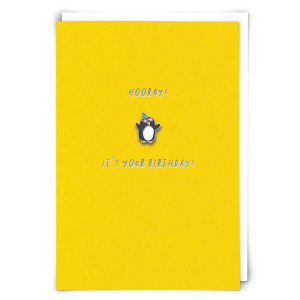 Party Penguin Pin Birthday Card