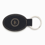 Hand Drawn Scallop Black Key Fob