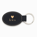 Monogram Heart Black Key Fob