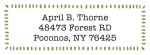Earthen Dashes Return Address Label
