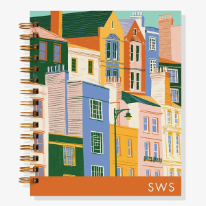 12-Month Colorful Buildings Custom Planner