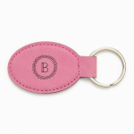 Hand Drawn Scallop Pink Key Fob