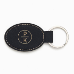 Split Monogram Black Key Fob