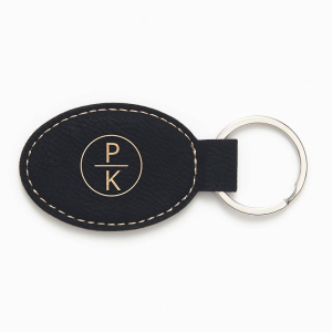 Split Monogram Black Key Fob