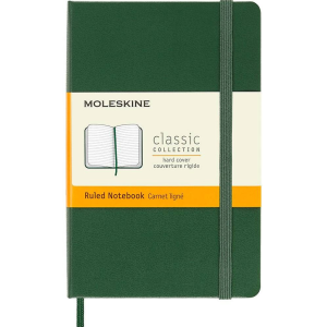 Moleskine Notebook. Pocket. Ruled. Myrtle Green. Hard Cover (3.5 x 5.5)