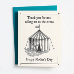 Circus Mother's Day Letterpress Card