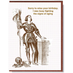 Signs Of Aging Belated Birthday Card