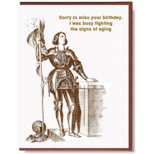 Signs Of Aging Belated Birthday Card