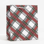 Holiday White Stewart Tartan Medium Gift Bag