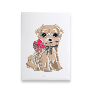 Glitter XO Puppy Love Card