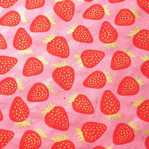 Strawberries Handmade Paper