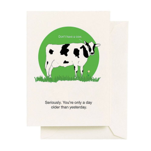 Day Older Cow Birthday Card