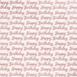 Pink Glitter Happy Birthday Wrapping Paper