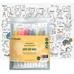 Into The Wild - Reusable silicone A3 mat: A to Z Animals